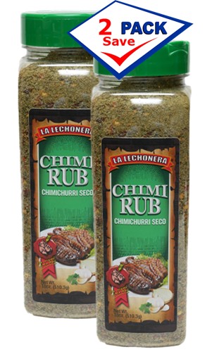 La Lechonera Chimi Rub 18 oz Chimichurri Seco,  Pack of 2